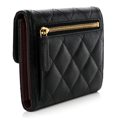 Chanel Caviar Quilted Compact Flap Wallet Black 3 of 9