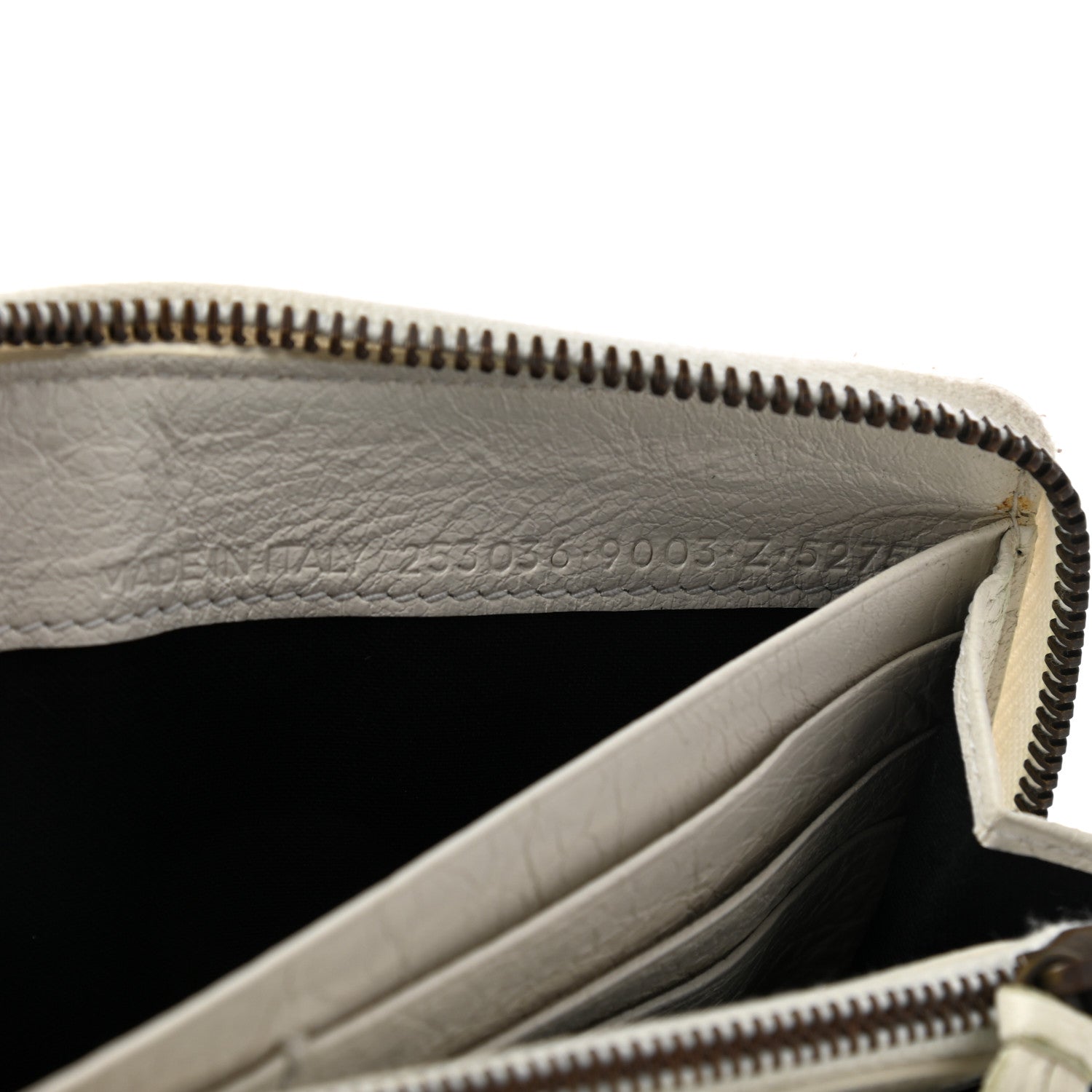 Balenciaga Agneau Classic Hardware Continental Zip Around Wallet White 7 of 11