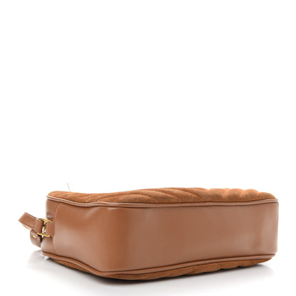 Saint Laurent Suede Matelasse Monogram Lou Camera Bag Cinnamon 4 of 10