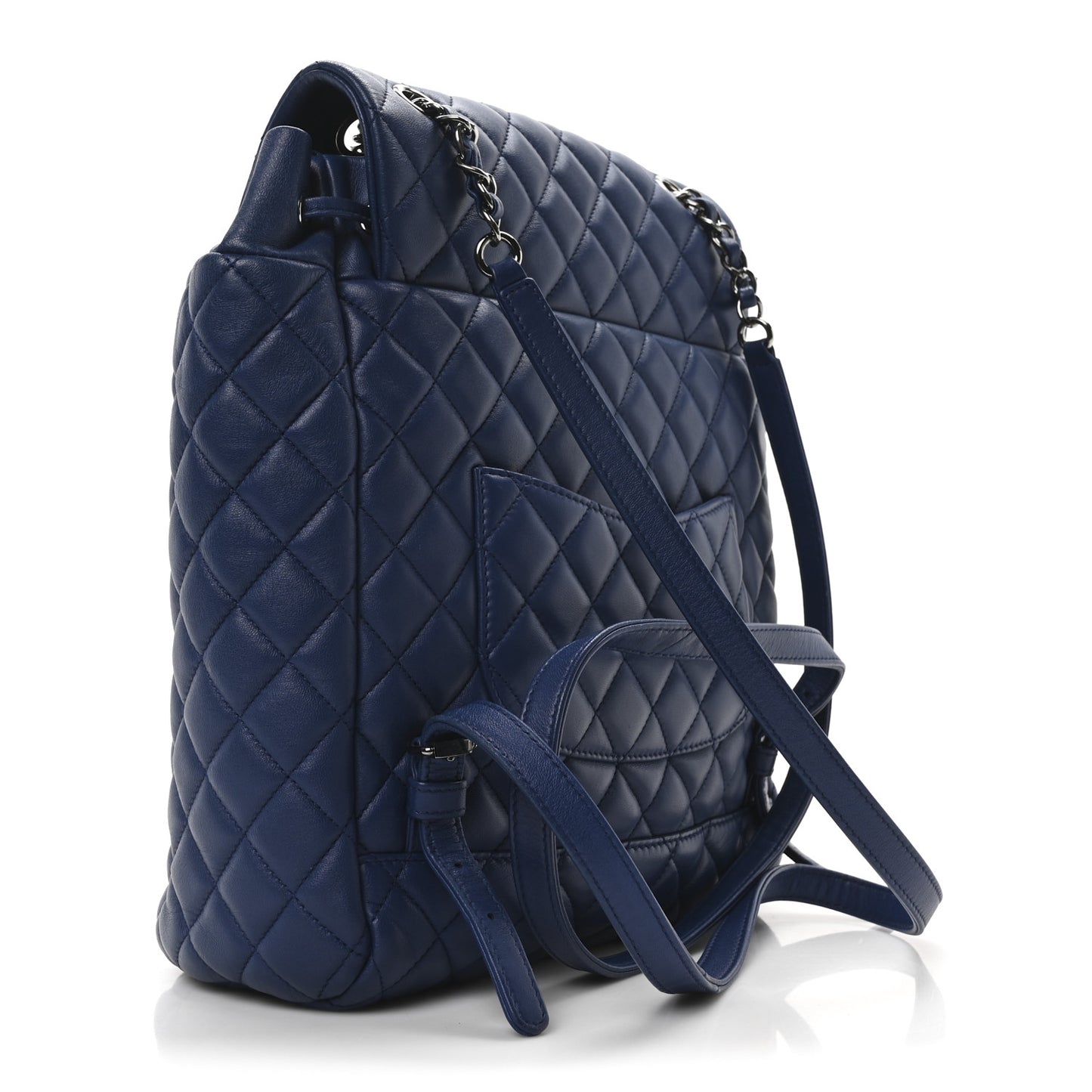 Lambskin Quilted Large Urban Spirit Backpack Blue