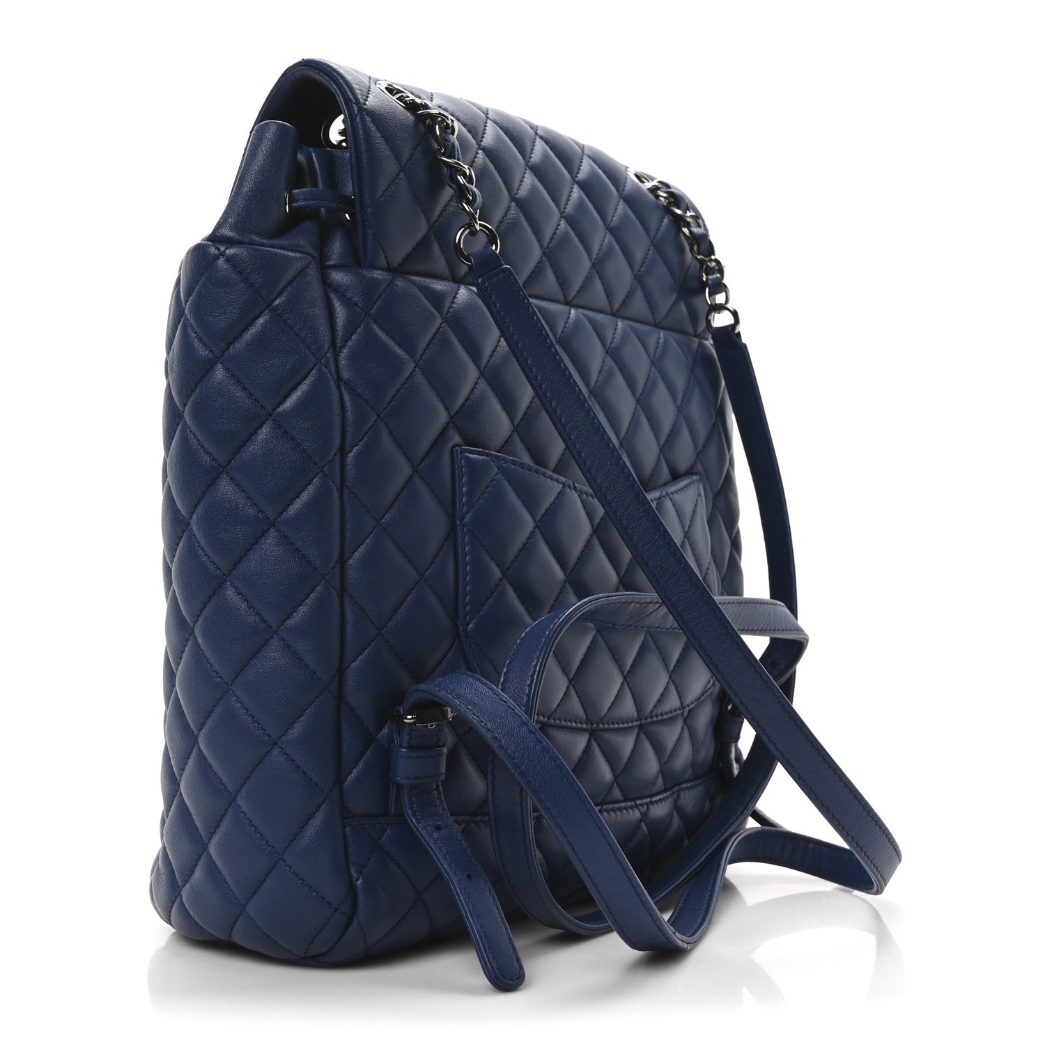 Chanel Lambskin Quilted Large Urban Spirit Backpack Blue 3 of 10