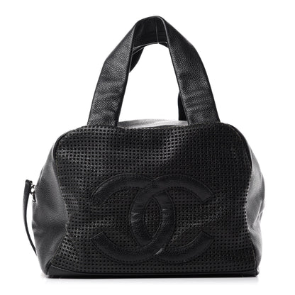Chanel Caviar Perforated Bowler Black 1 of 10