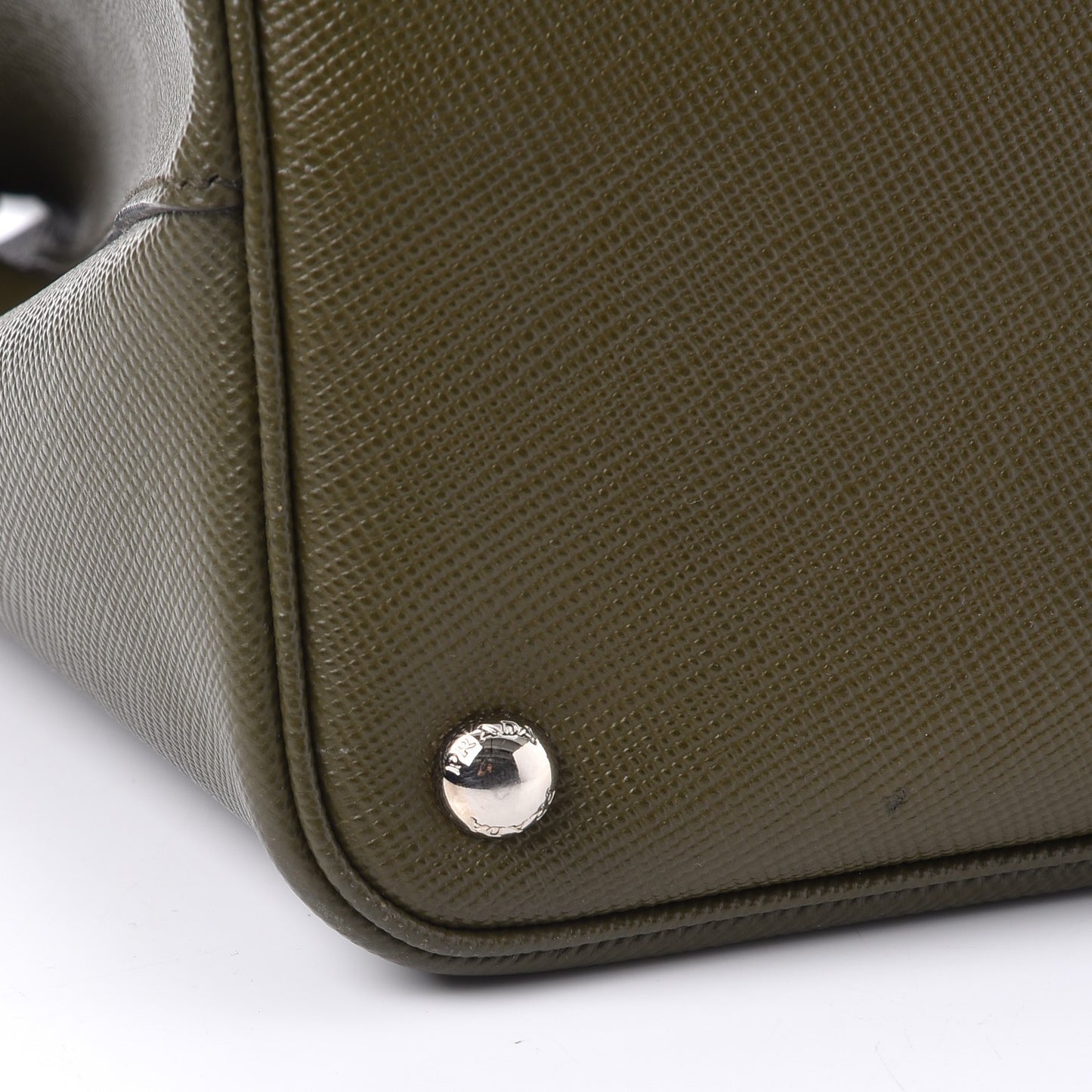 Saffiano Cuir Medium Double Bag Militare