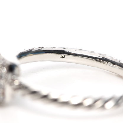 David Yurman Sterling Silver Diamond 8mm Petite Pave Ring 54 6.75 5 of 5