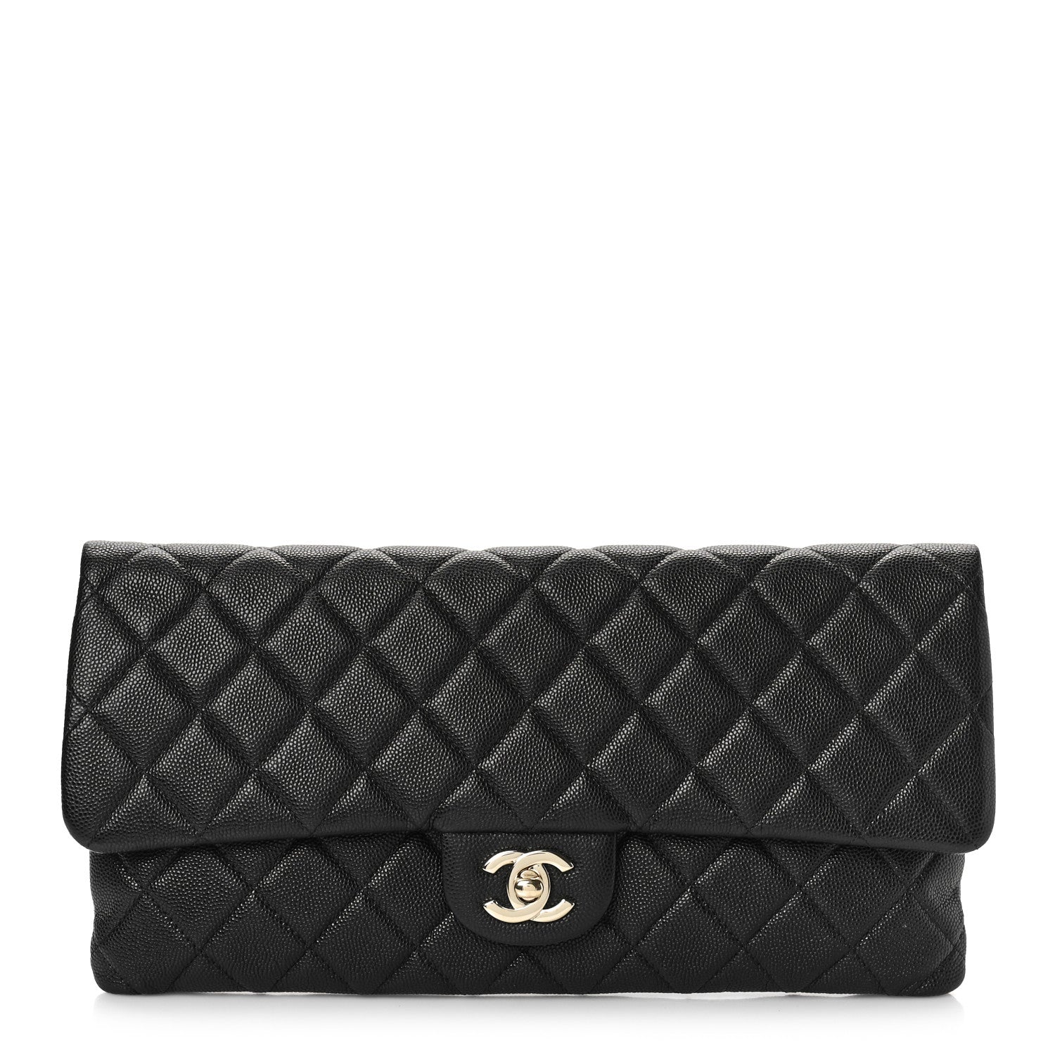 Chanel Caviar Quilted Flap Clutch Black 1 of 10