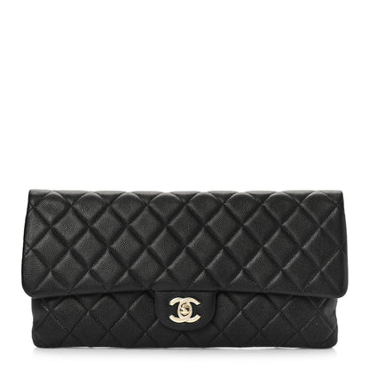 Chanel Caviar Quilted Flap Clutch Black 1 of 10