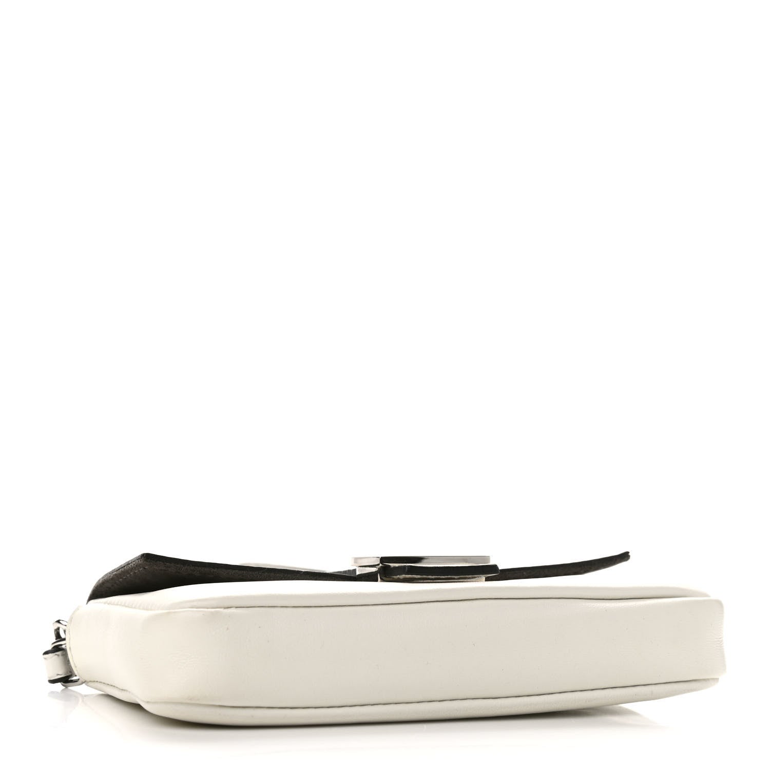 Fendi Shiny Nappa Micro Baguette White 4 of 9