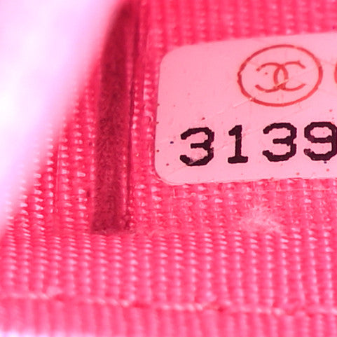 Denim Quilted Chanel 19 Wallet On Chain WOC Neon Pink