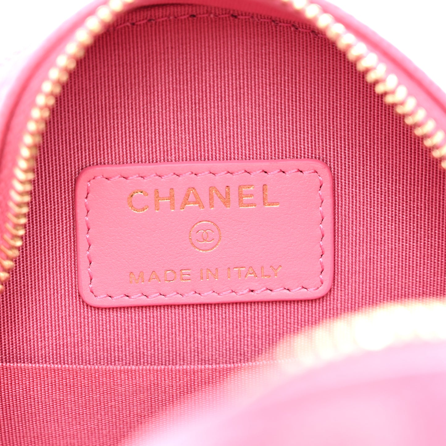 Caviar Quilted Gripoix CC Round Clutch With Chain Pink