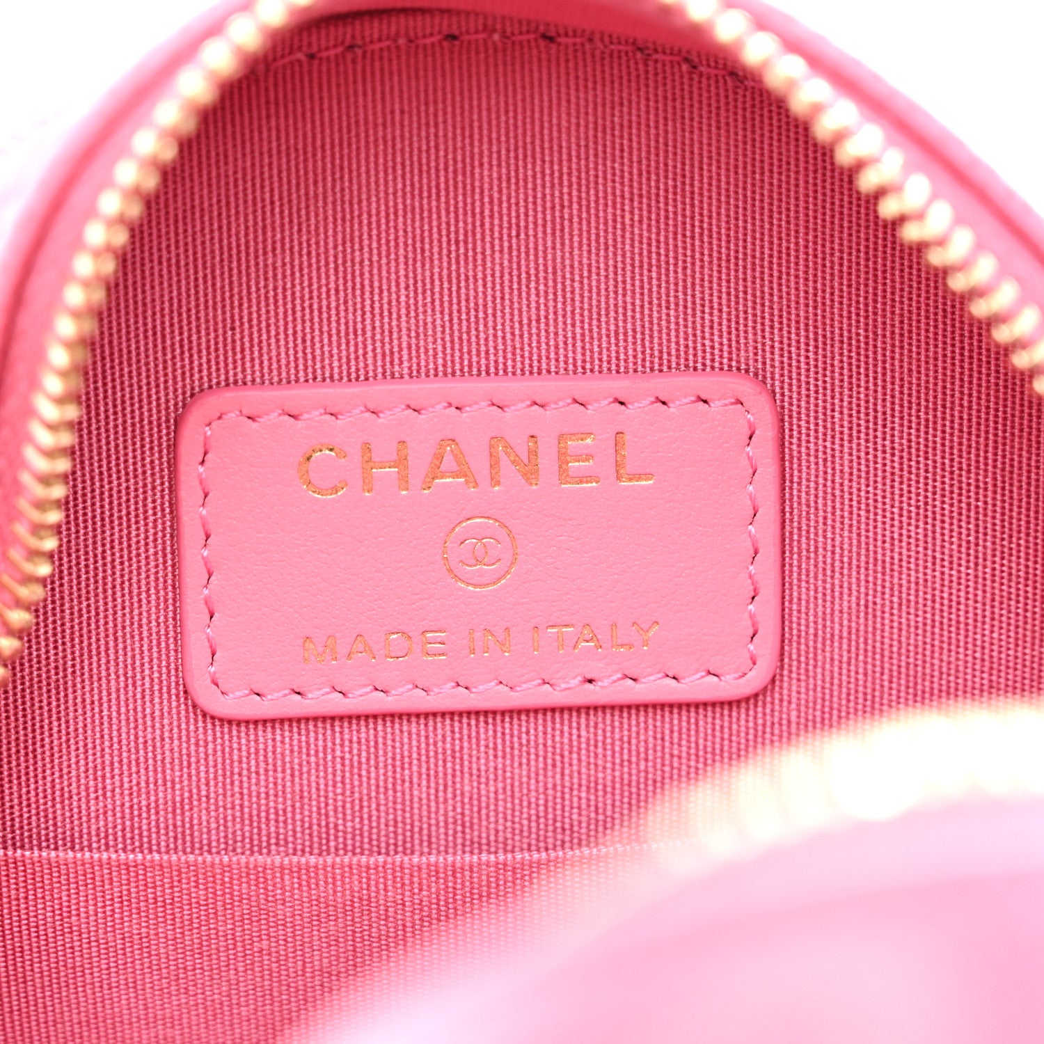 Chanel Caviar Quilted Gripoix CC Round Clutch With Chain Pink 6 of 10