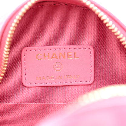 Chanel Caviar Quilted Gripoix CC Round Clutch With Chain Pink 6 of 10