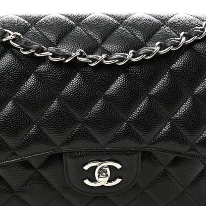 Chanel Caviar Quilted Jumbo Double Flap Black 8 of 10