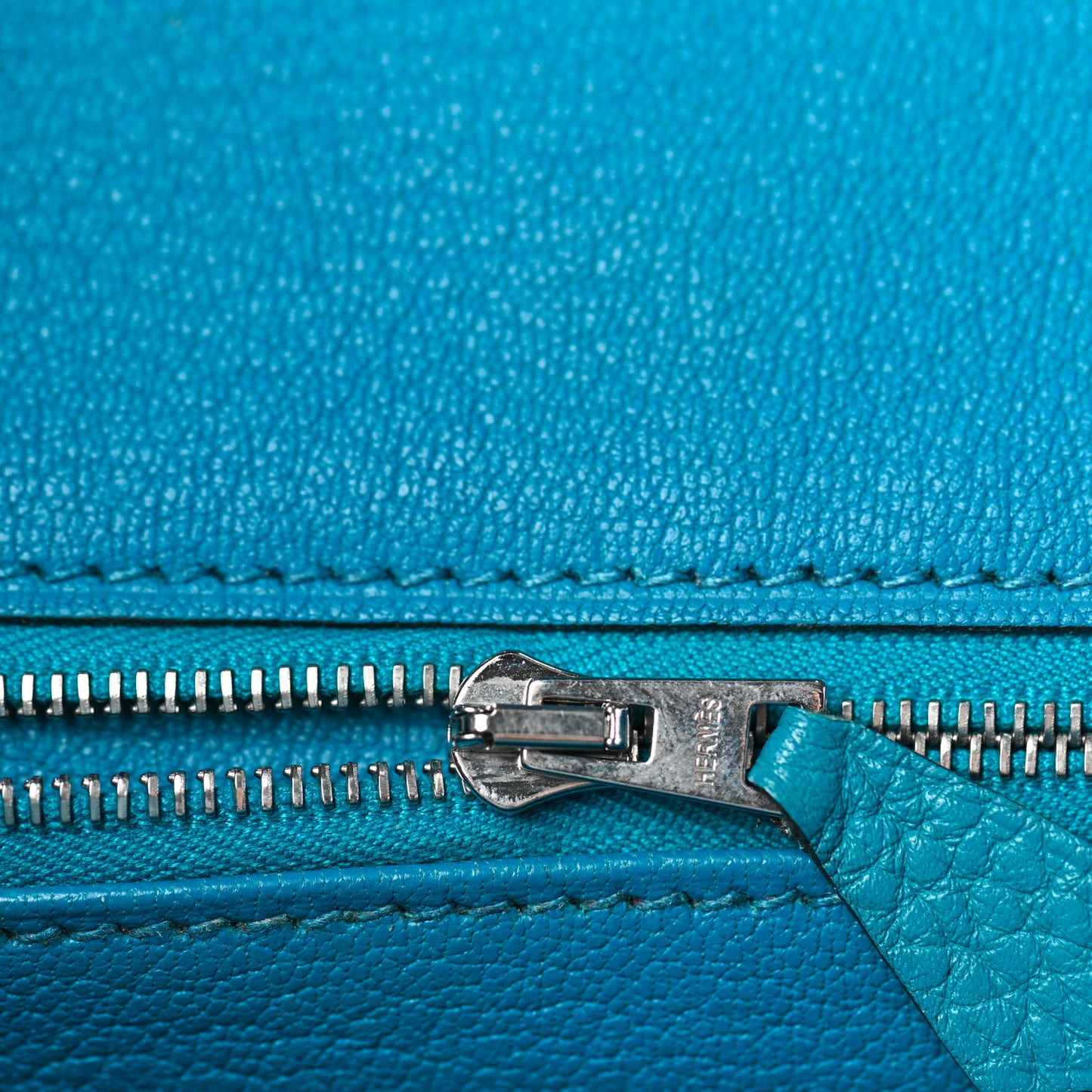Taurillon Clemence Birkin 30 Bleu Izmir