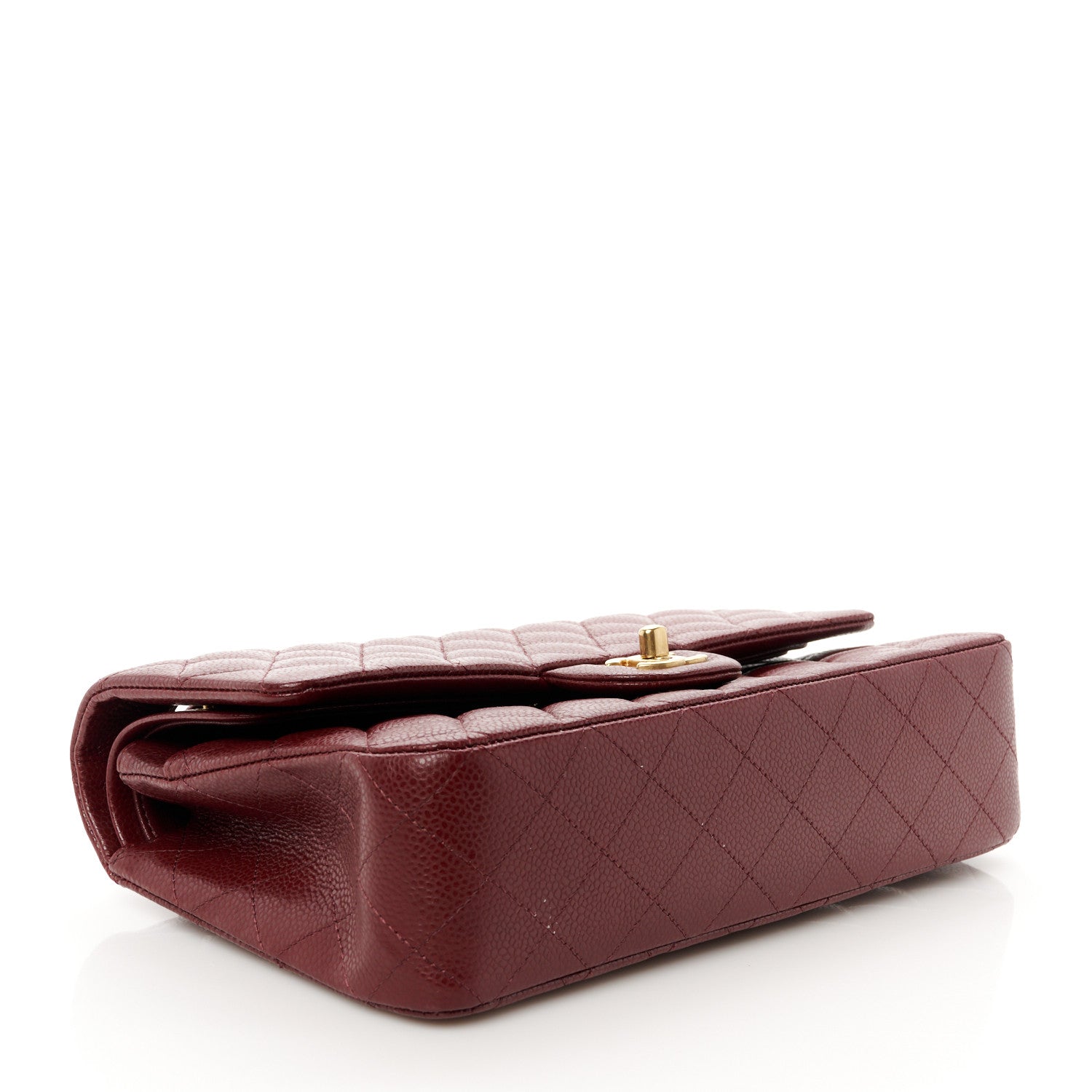 Chanel Caviar Quilted Medium Double Flap Burgundy 4 of 12