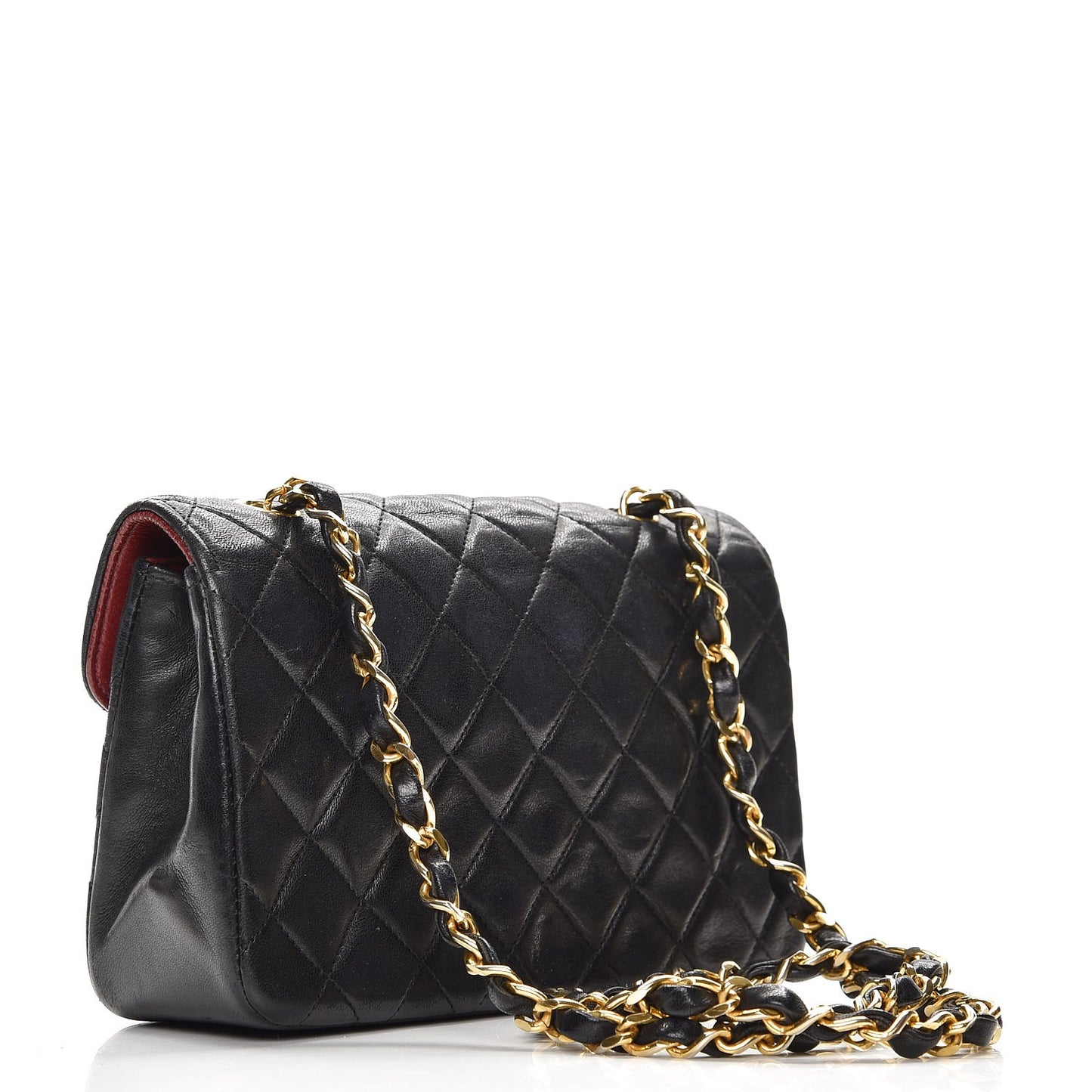 Lambskin Quilted Mini Flap Black