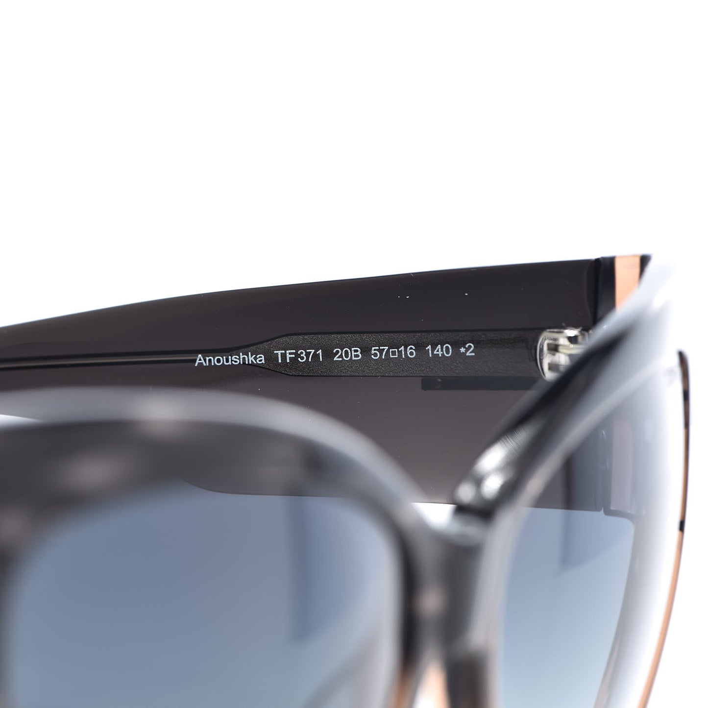 Acetate Anoushka Cat Eye Sunglasses TF371 Melange Grey Peach