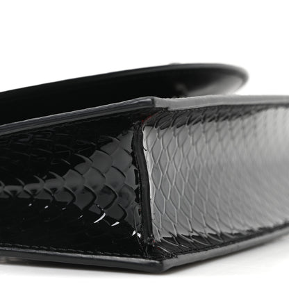 Christian Louboutin Jurassic Snakeskin Embossed Loubi54 Crossbody Clutch Black 8 of 9