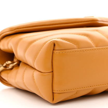 Saint Laurent Calfskin Y Quilted Monogram Toy Loulou Crossbody Bag Cheddar 9 of 11