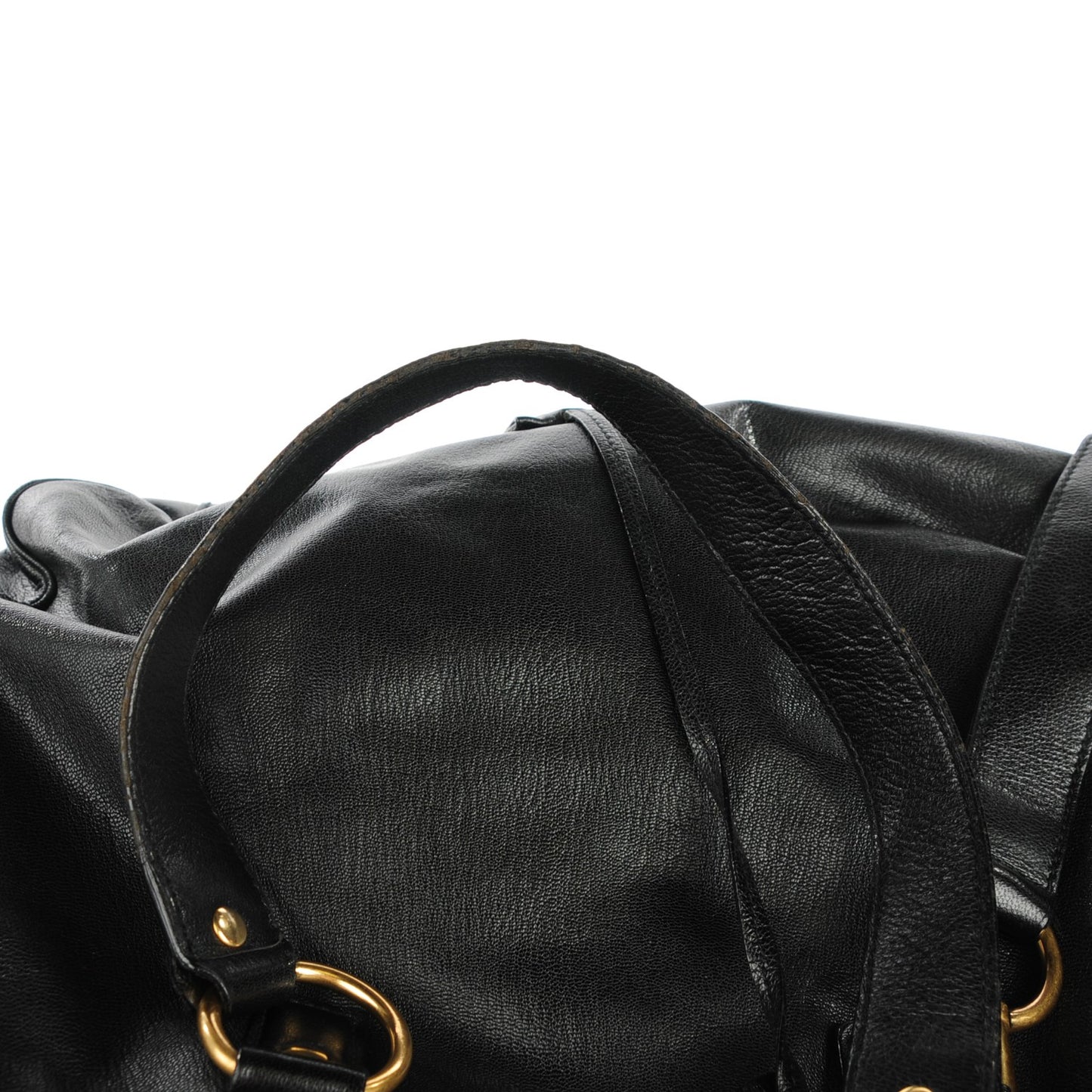 Leather Muse Messenger Bag Black