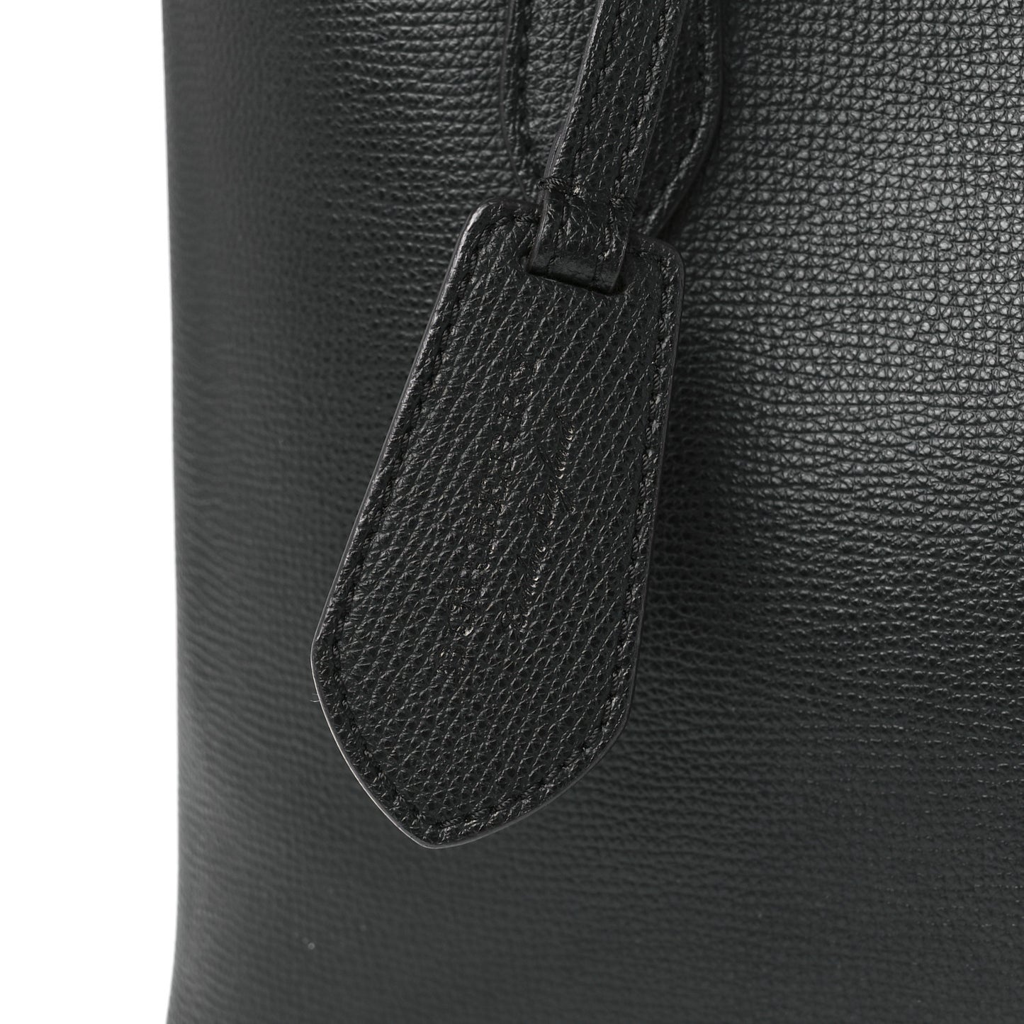 Grainy Calfskin Haymarket Check Small Reversible Tote Black