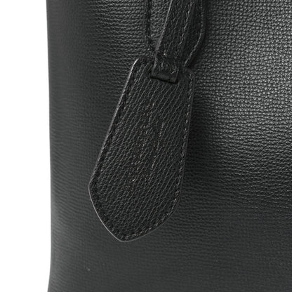 Burberry Grainy Calfskin Haymarket Check Small Reversible Tote Black 19 of 22