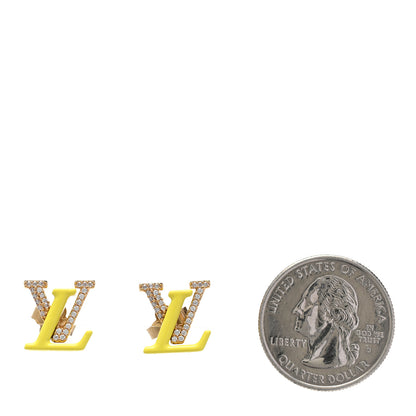 Louis Vuitton Crystal LV Iconic Sweety Earrings Yellow 2 of 4