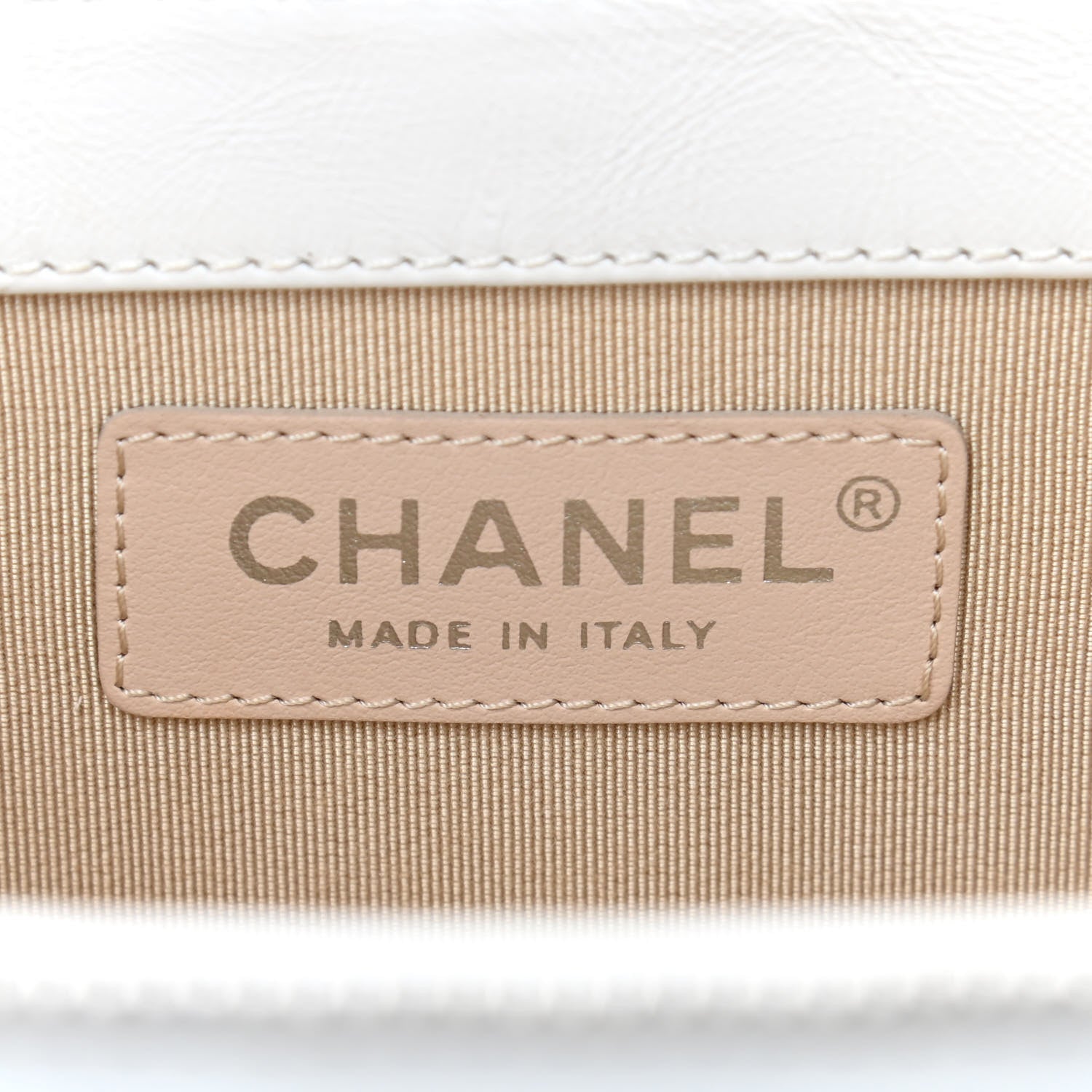 Chanel Calfskin Raffia Small Vanity Case Bag White Beige 5 of 10