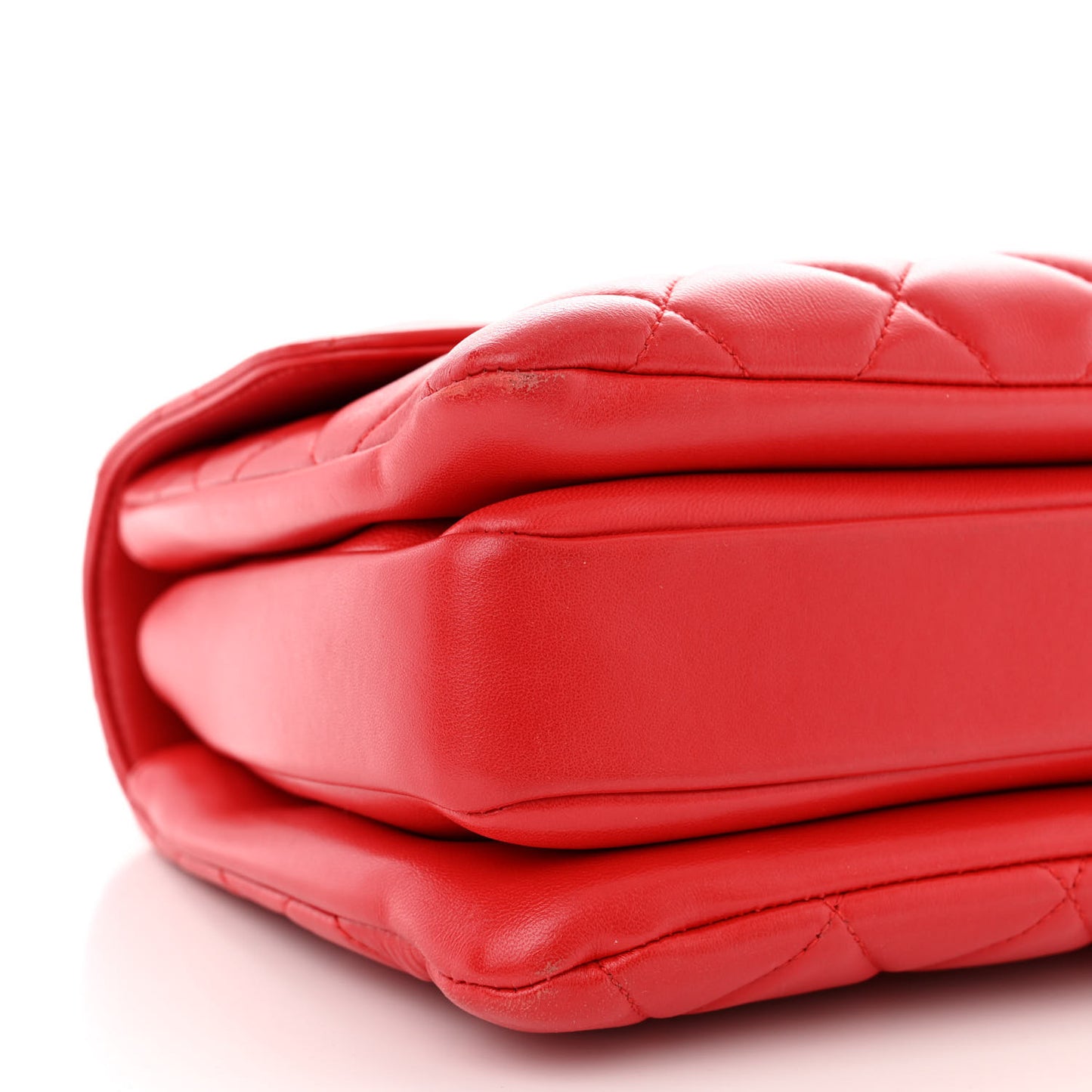 Lambskin Quilted Medium Trendy CC Flap Dual Handle Bag Red