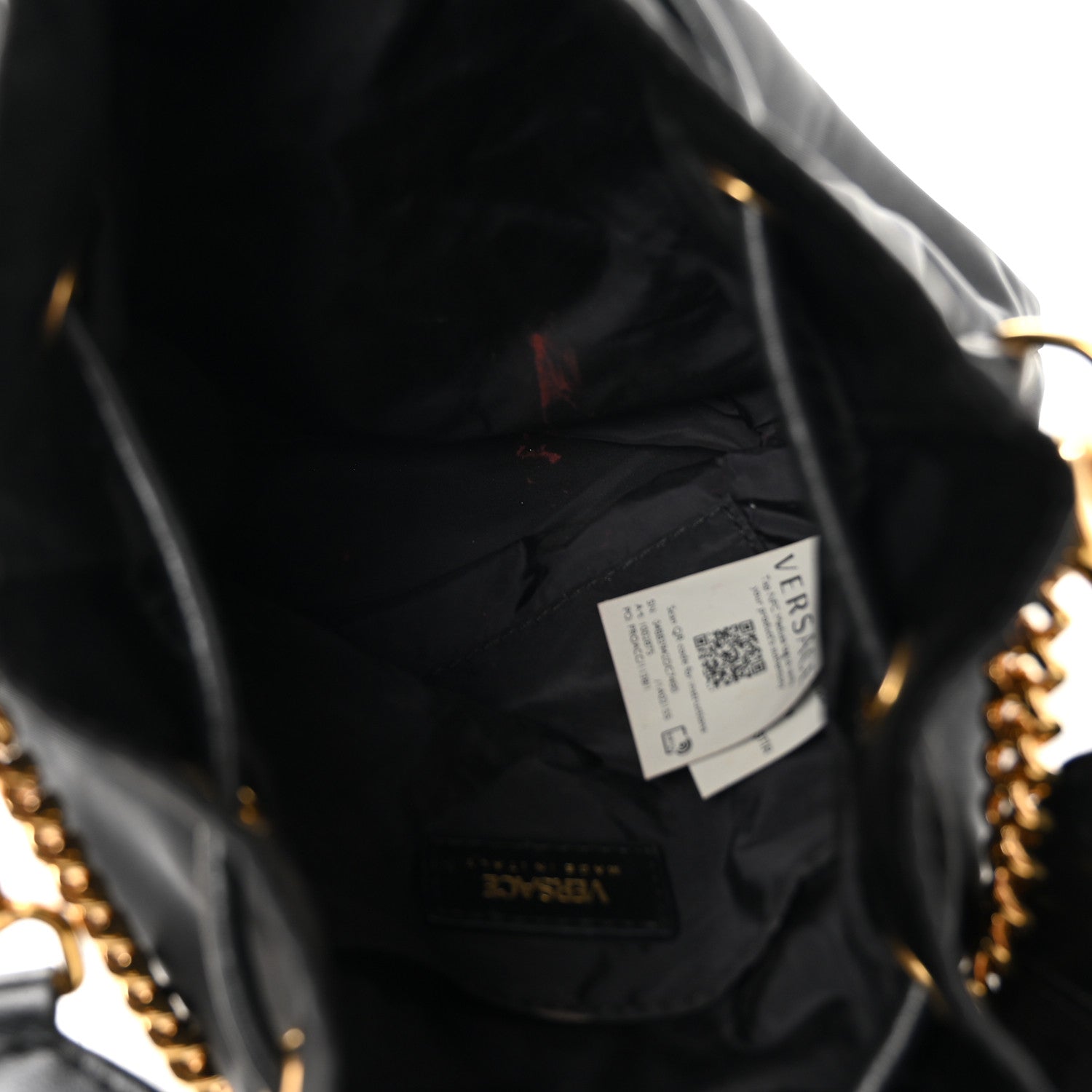 Versace Nylon Medusa Drawstring Bucket Bag Black 8 of 17