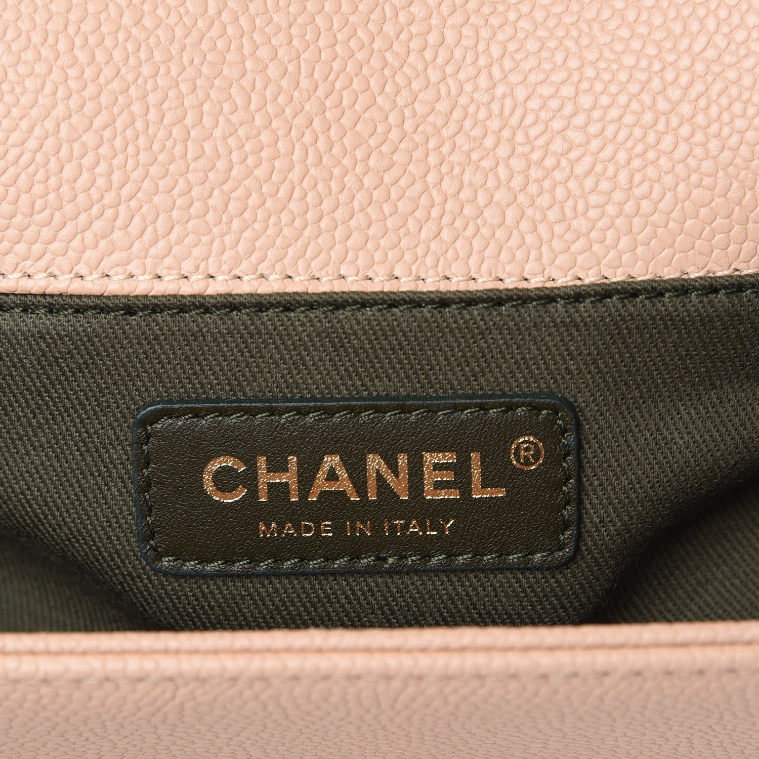 Chanel Caviar Quilted Medium Boy Flap Light Beige 8 of 8