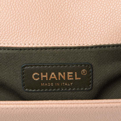 Chanel Caviar Quilted Medium Boy Flap Light Beige 8 of 8