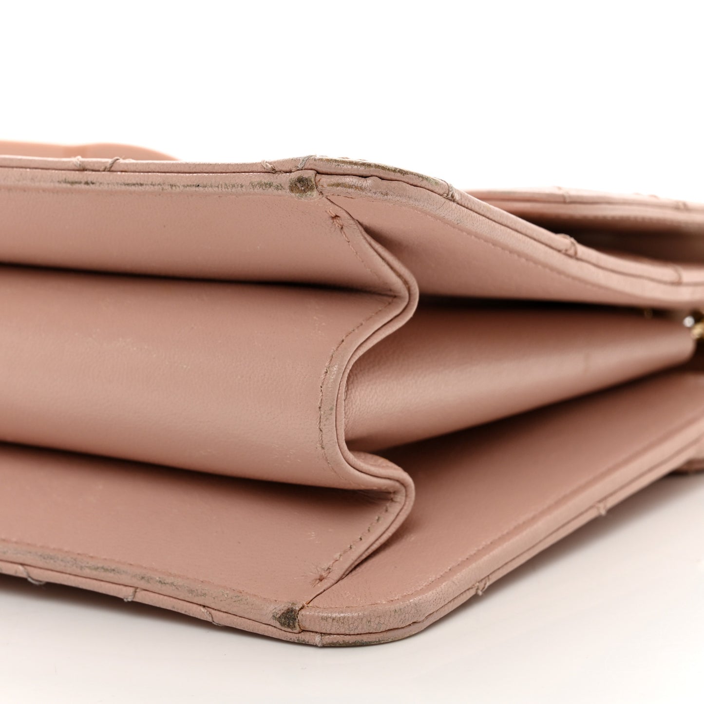 Sheepskin Quilted Beauty Lock Flap Pink