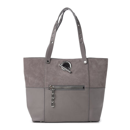 Alexander Wang Pebbled Calfskin Suede Chain Riot Tote Grey 1 of 8