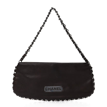 Chanel Calfskin Logo Pochette Brown 1 of 9