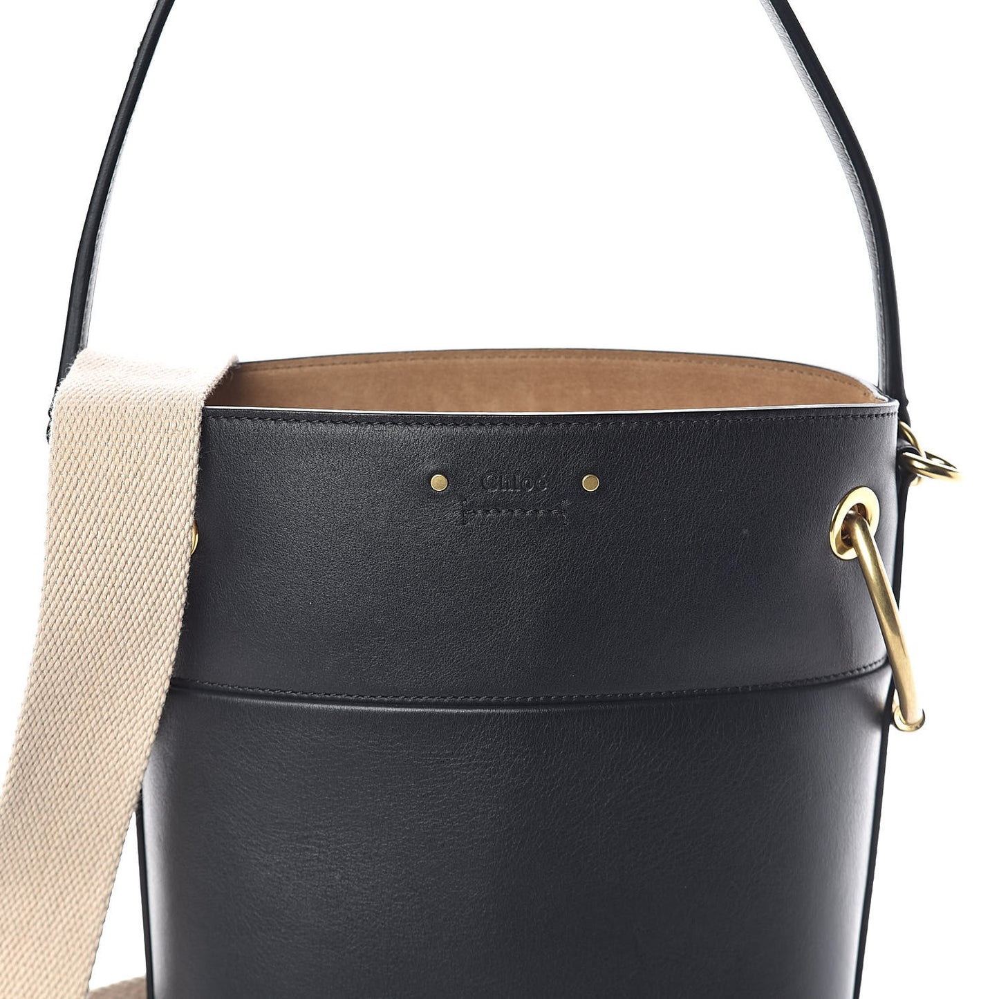 Smooth Calfskin Small Roy Bucket Bag Black