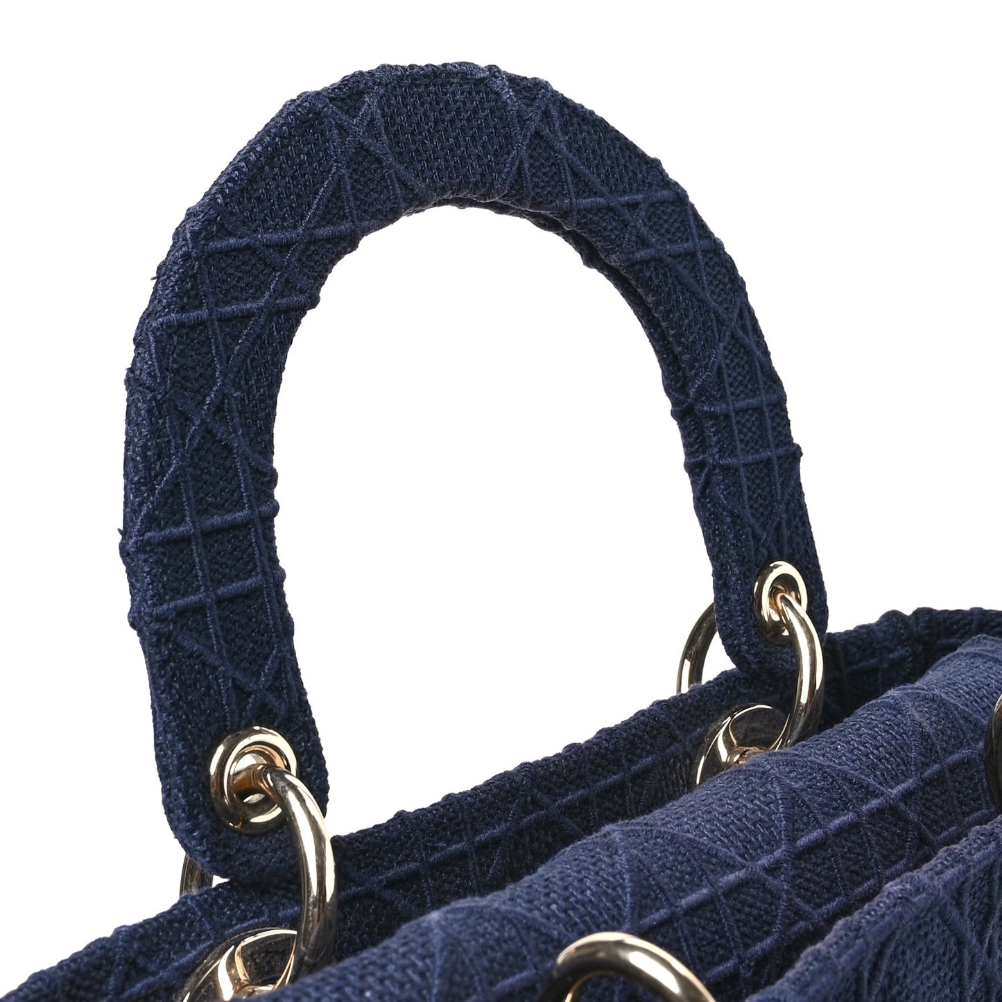 Canvas Embroidered Cannage Medium Lady D-Lite Navy