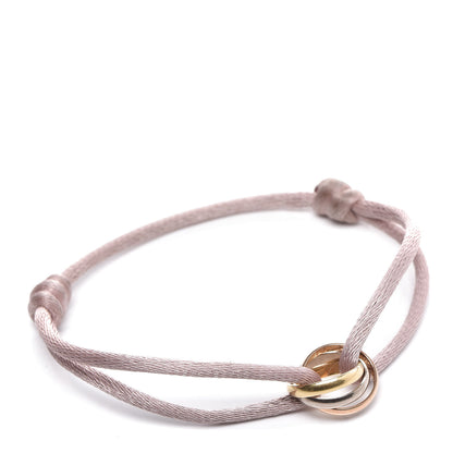 Cartier 18K Pink Yellow White Gold Trinity Adjustable Cord Bracelet Pink 1 of 7