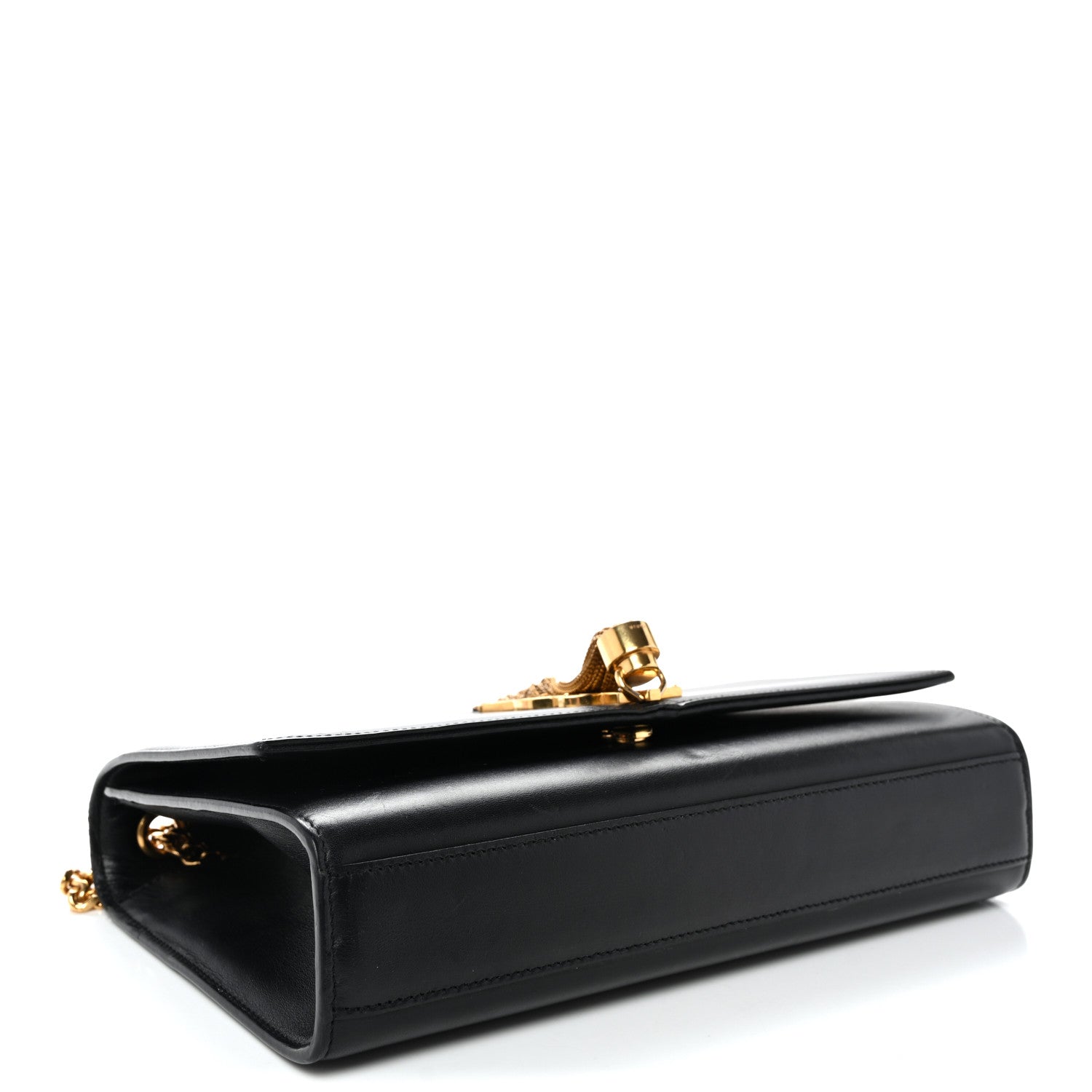 Saint Laurent Smooth Calfskin Medium Classic Monogram Kate Tassel Satchel Black 4 of 9
