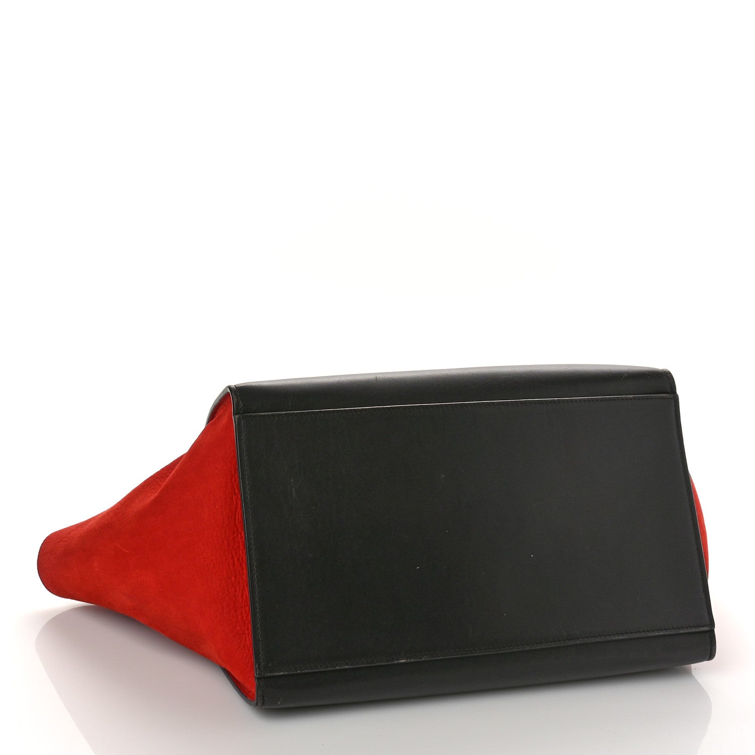 Celine Bullhide Calfskin Nubuck Medium Tri-Color Trapeze Taupe 4 of 10