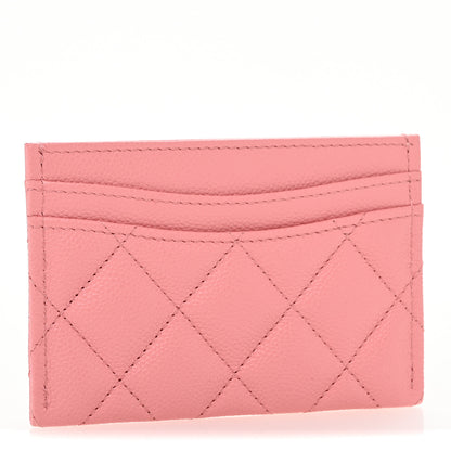 Chanel Caviar Quilted Card Holder Pink 3 of 11