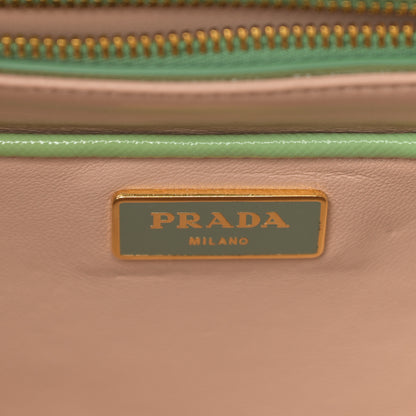 Prada Saffiano Vernice Pyramid Bag Acquamarina 6 of 12