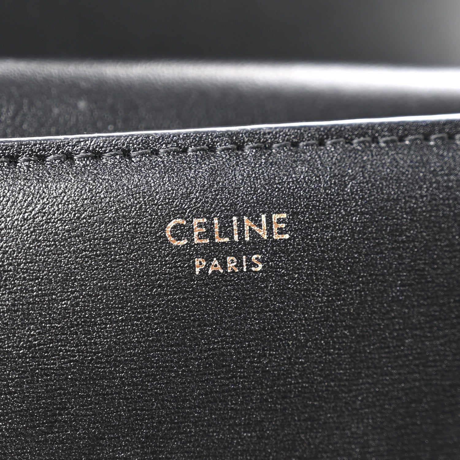 Celine Shiny Calfskin Small Triomphe Wallet Black 6 of 8