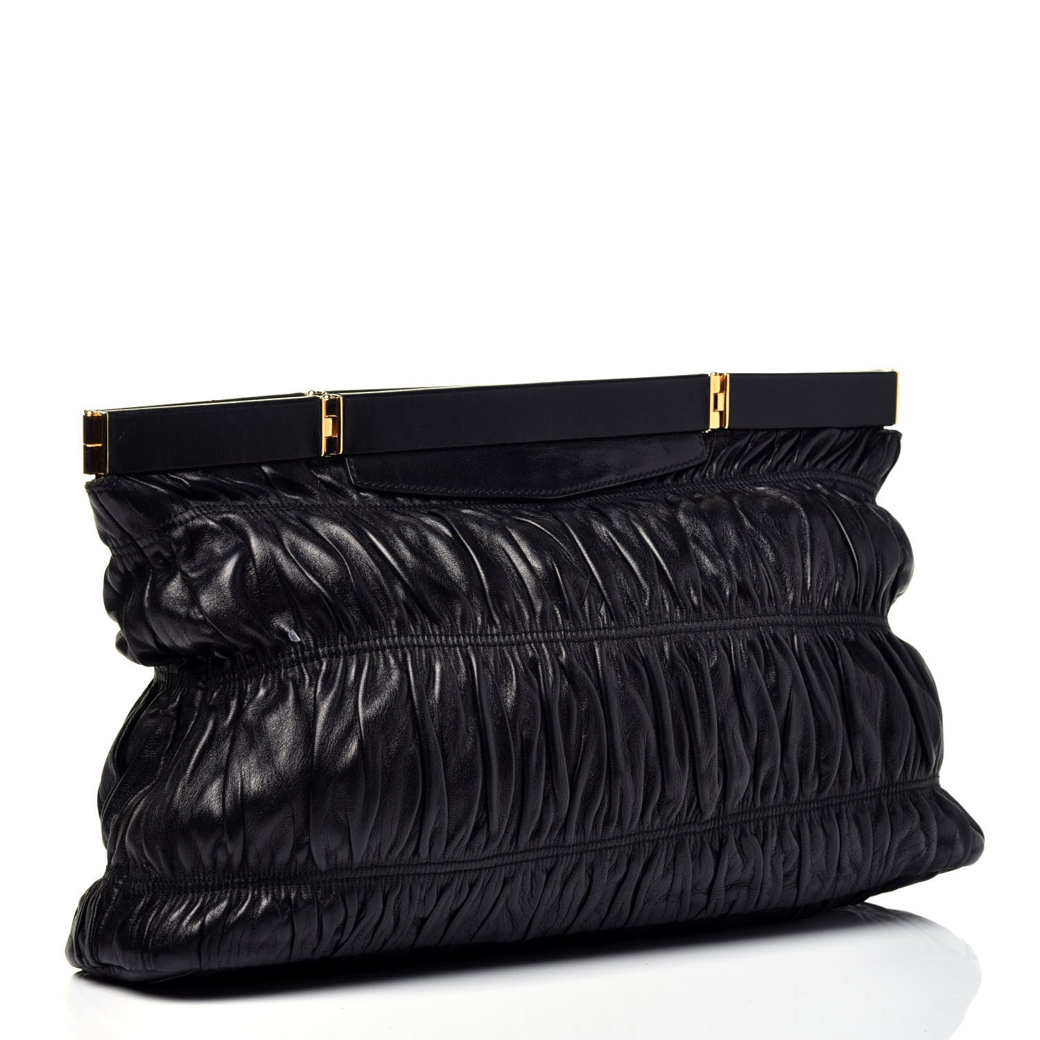 Prada Nappa Gaufre Clutch Black 3 of 9