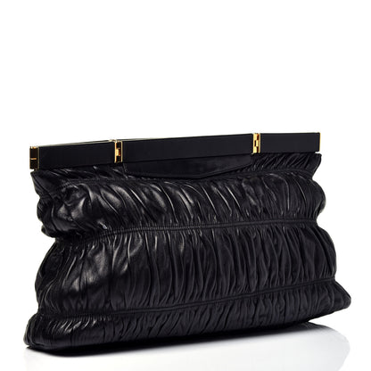 Prada Nappa Gaufre Clutch Black 3 of 9