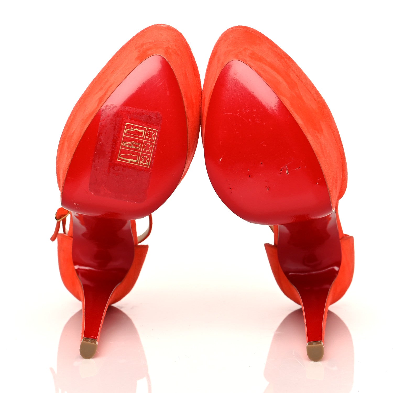 Christian Louboutin Suede Amyada 160 Platform Sandal 38.5 Orange 5 of 7