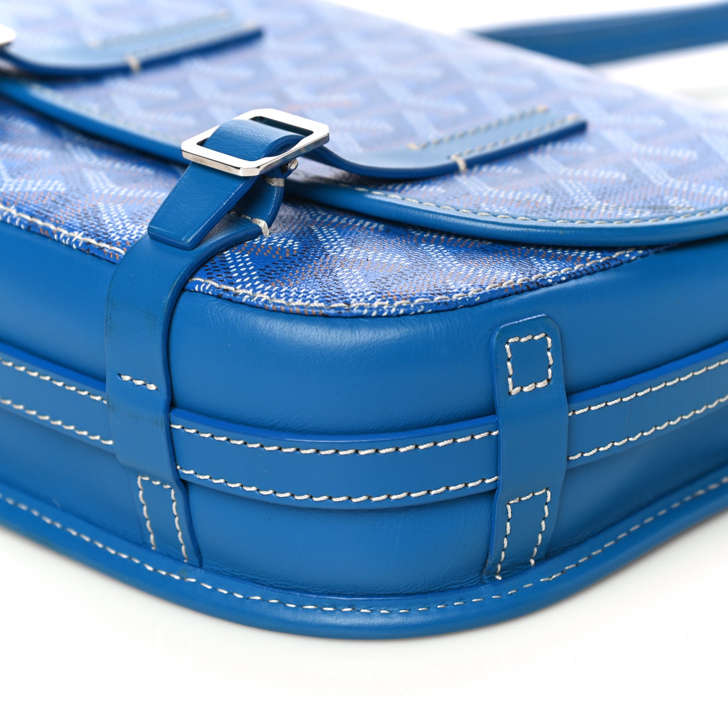 Goyardine Belvedere PM Messenger Bag Sky Blue