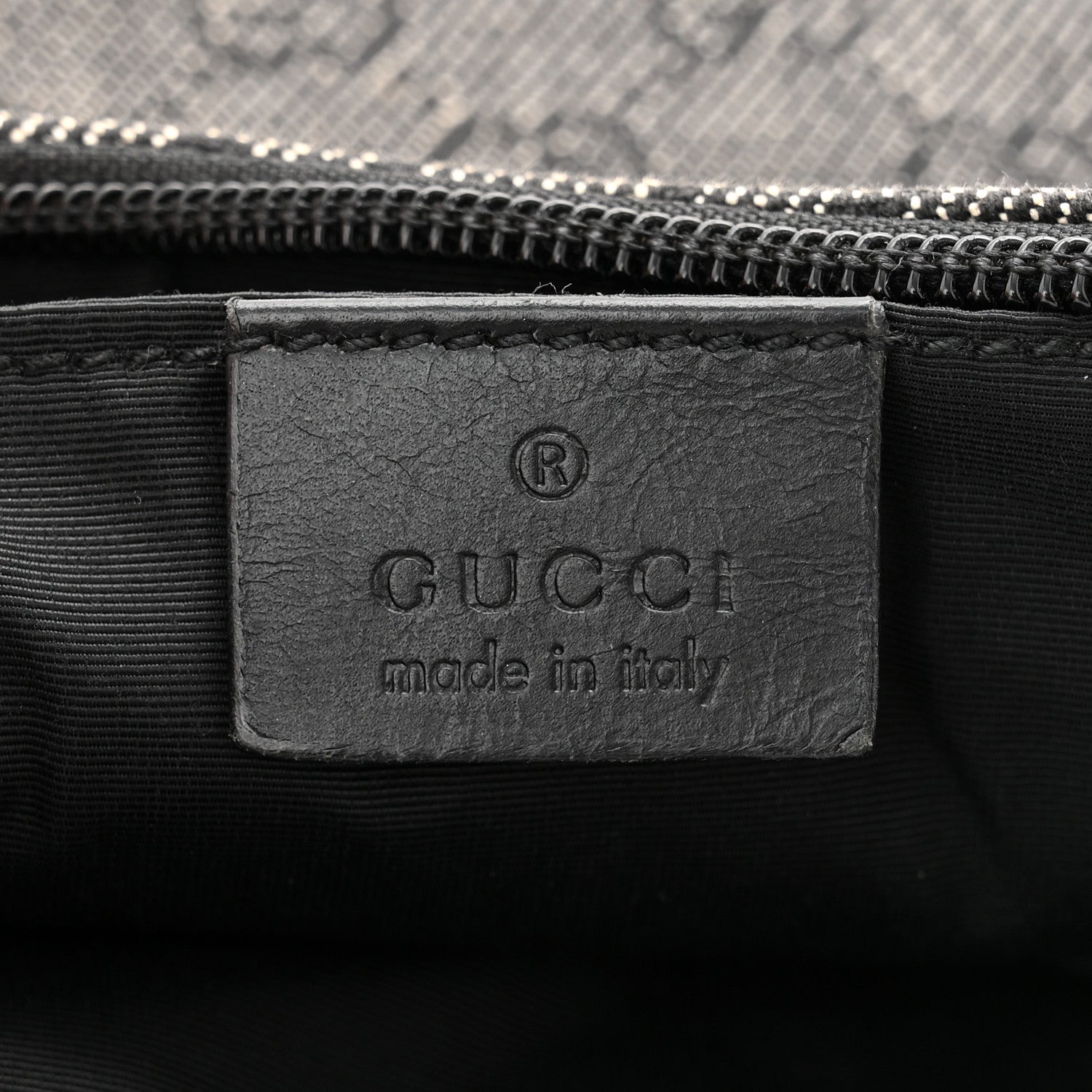 Gucci Denim Monogram Pochette Black 6 of 12