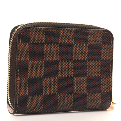 Louis Vuitton Damier Ebene Zippy Coin Purse Rose Ballerine 3 of 6
