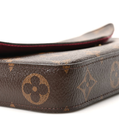 Louis Vuitton Monogram Pochette Felicie Chain Wallet Fuchsia 9 of 10