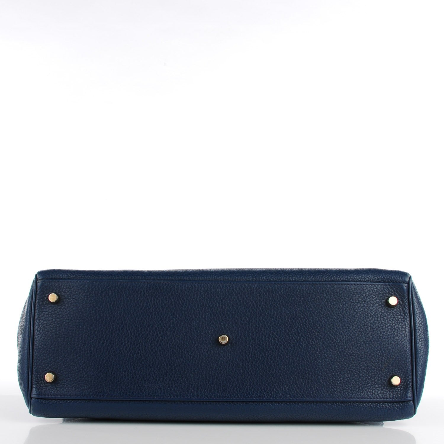 Hermes Taurillon Clemence Shoulder Kelly 40 Bleu De Malte 6 of 21